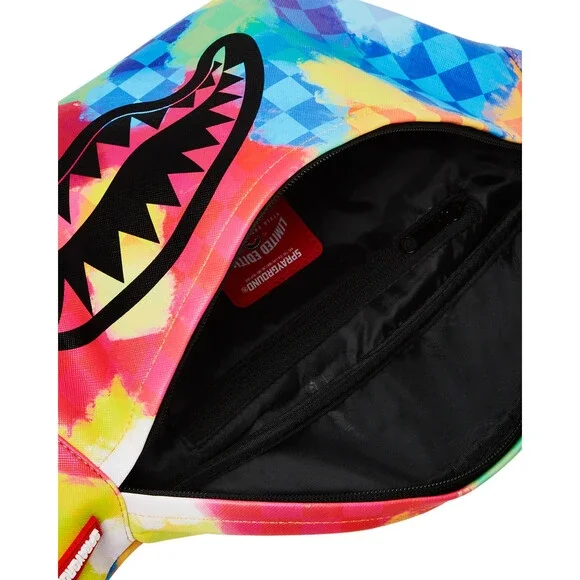 Sprayground Vivid Livid and Splivid Savvy Crossbody Leather Waist Bag DSB117 - Picture 4 of 15